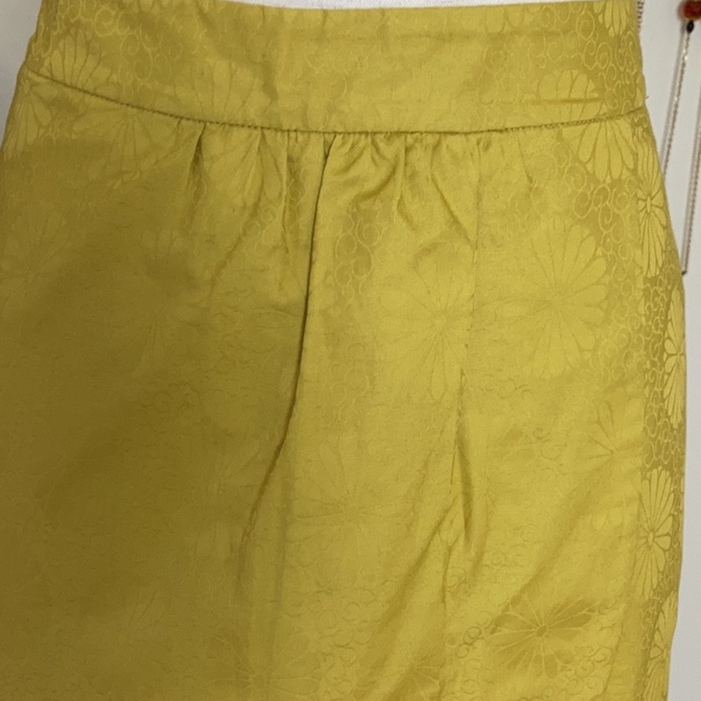Anthropologie Tulip Floral Mustard Skirt 12 - Picture 11 of 11